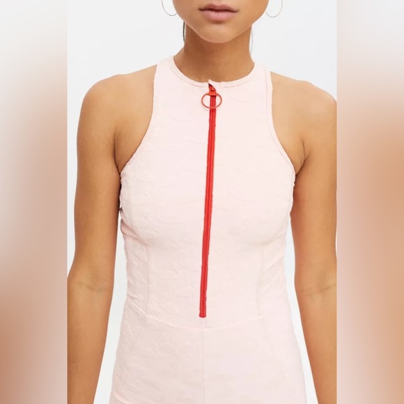 NEW Twenty Montreal Flamingo 3D Activewear Zip-Up Biker Jumpsuit Women's Size S - Picture 3 of 5